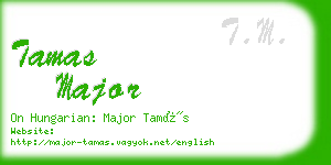 tamas major business card